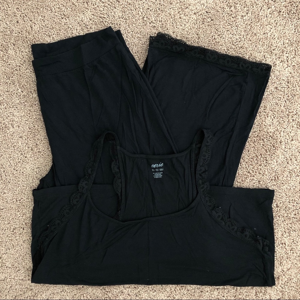 Aerie Pajama Set in Black  Size L/XL